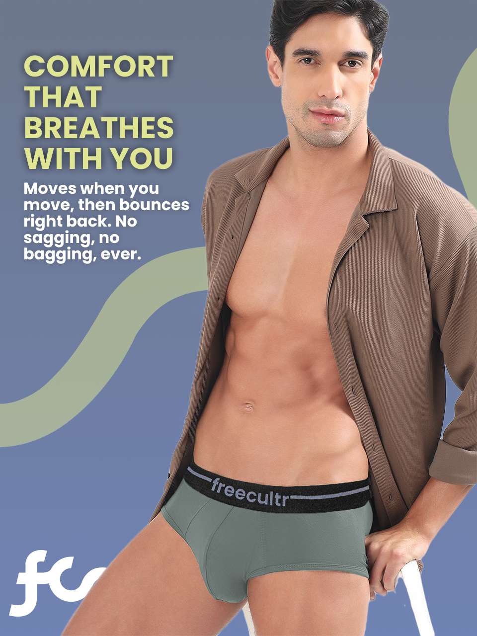 Men’s Adaptive Cotton Stretch Briefs Pack of 2
