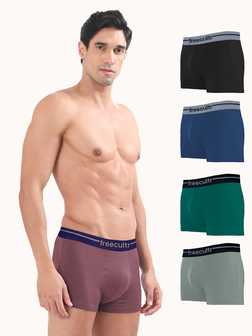 Men’s Adaptive Cotton Stretch Trunks Pack of 5