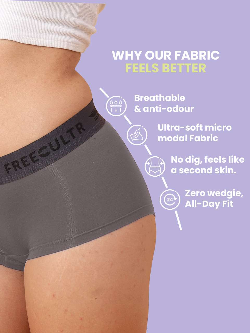Women Micro Modal Boxer Brief (Pack of 1)