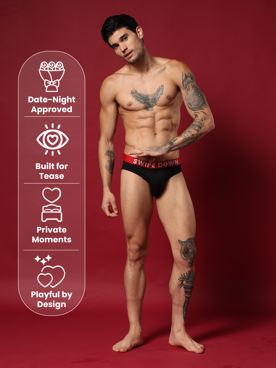 Statement Men's Brief "Swipe Down"