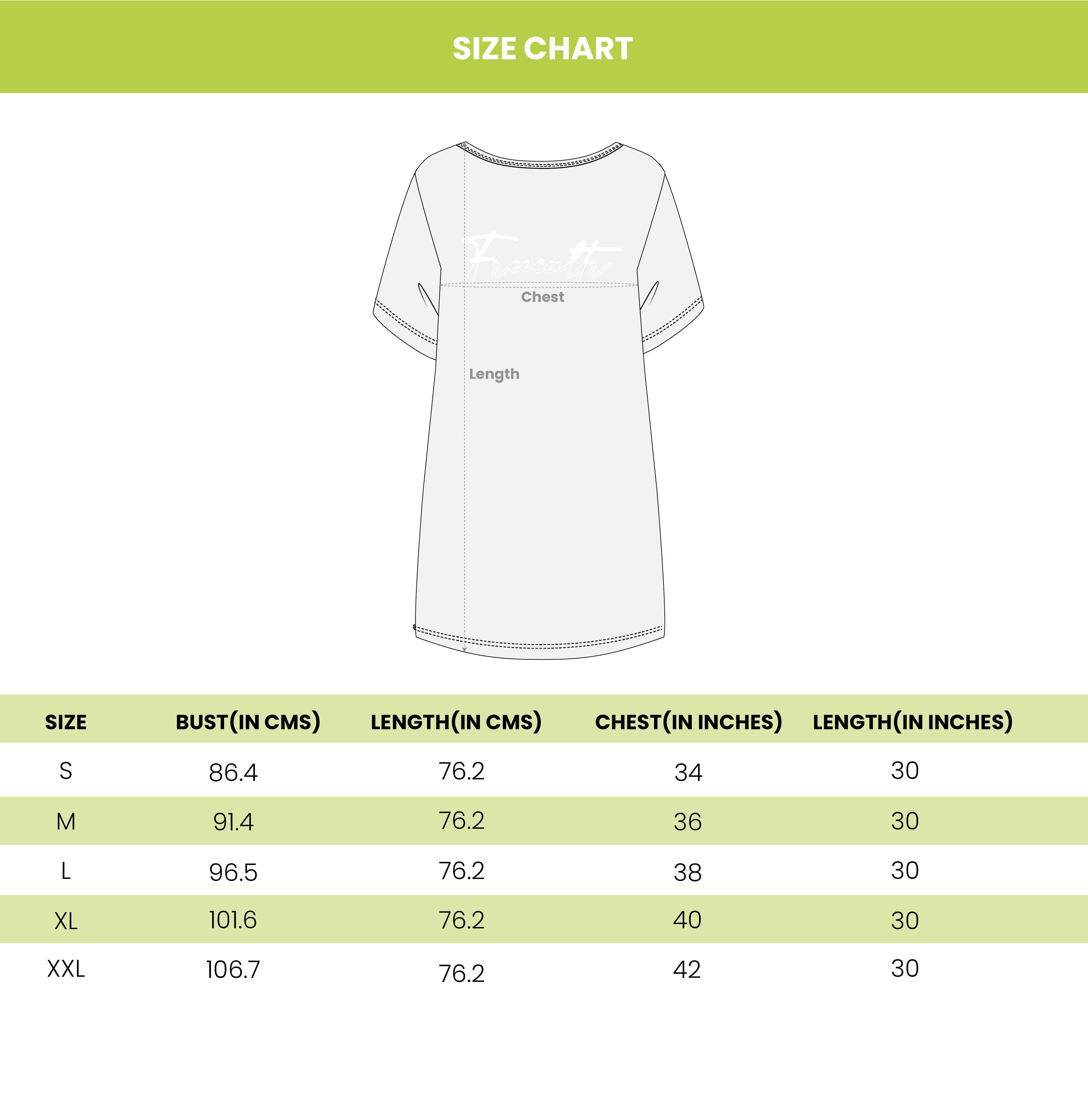 size chart image