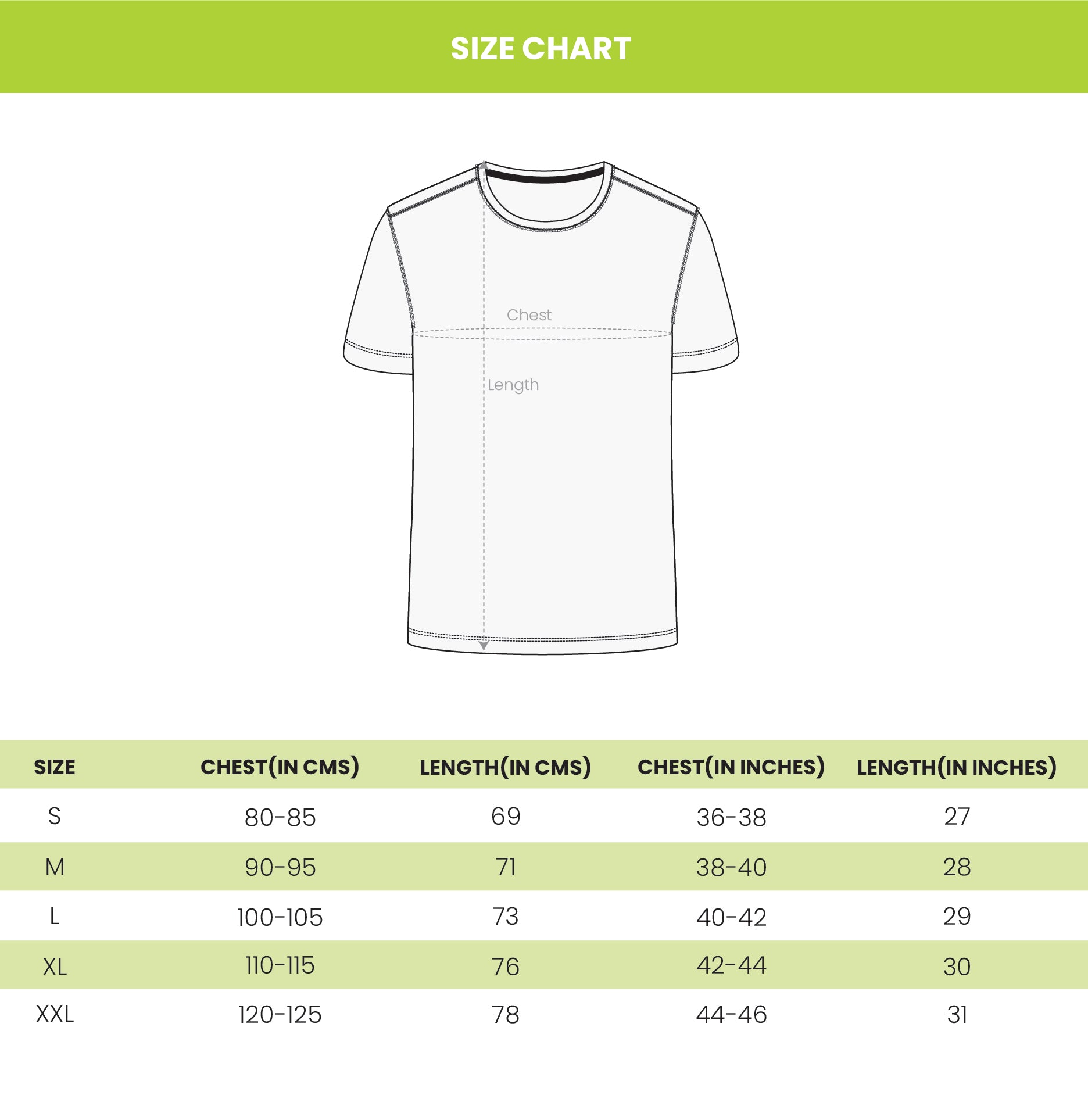 size chart image