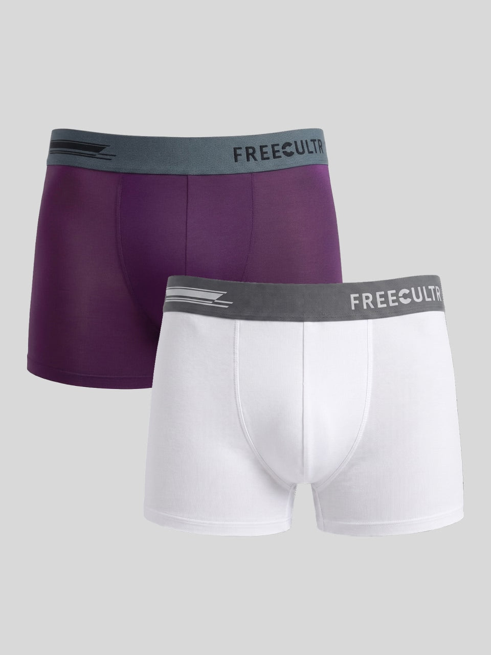Men's Anti-Bacterial Micro Modal Trunk in Contrast Waistband (Pack of 2)