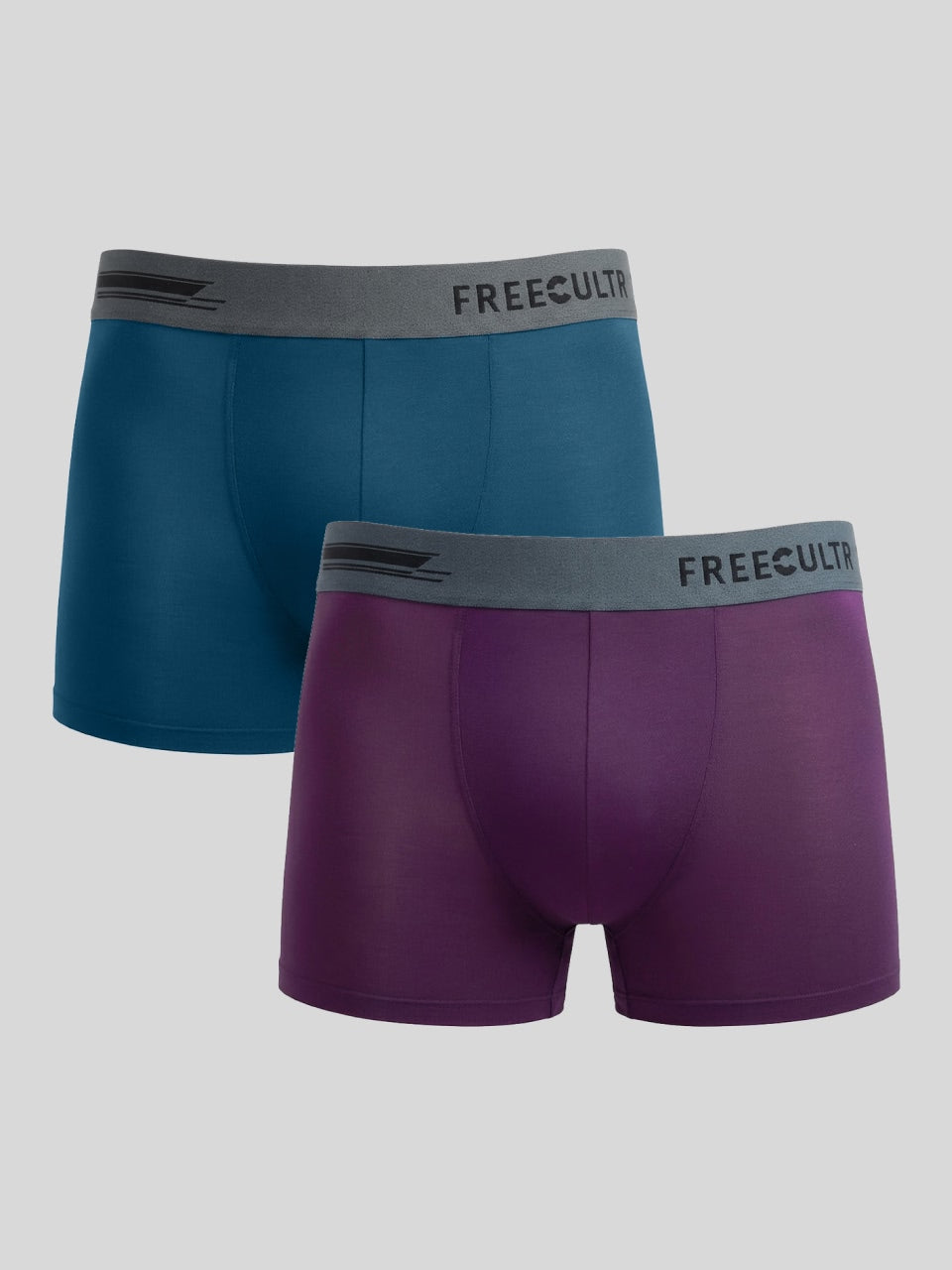 Men's Anti-Bacterial Micro Modal Trunk in Contrast Waistband (Pack of 2)