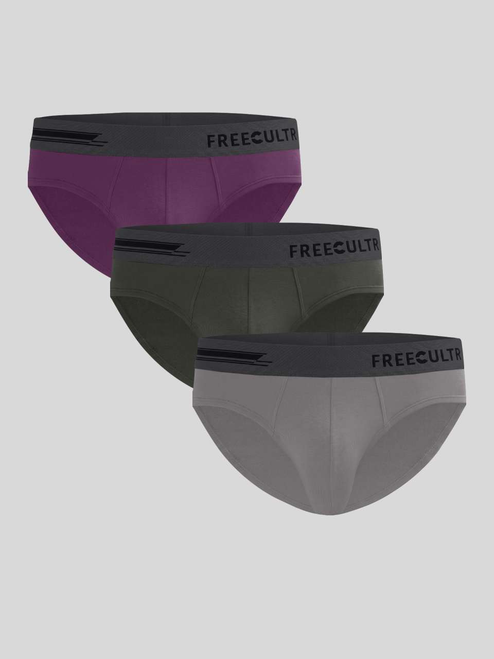 Men's Anti-Bacterial Micro Modal Brief in Contrast Waistband (Pack of 3)