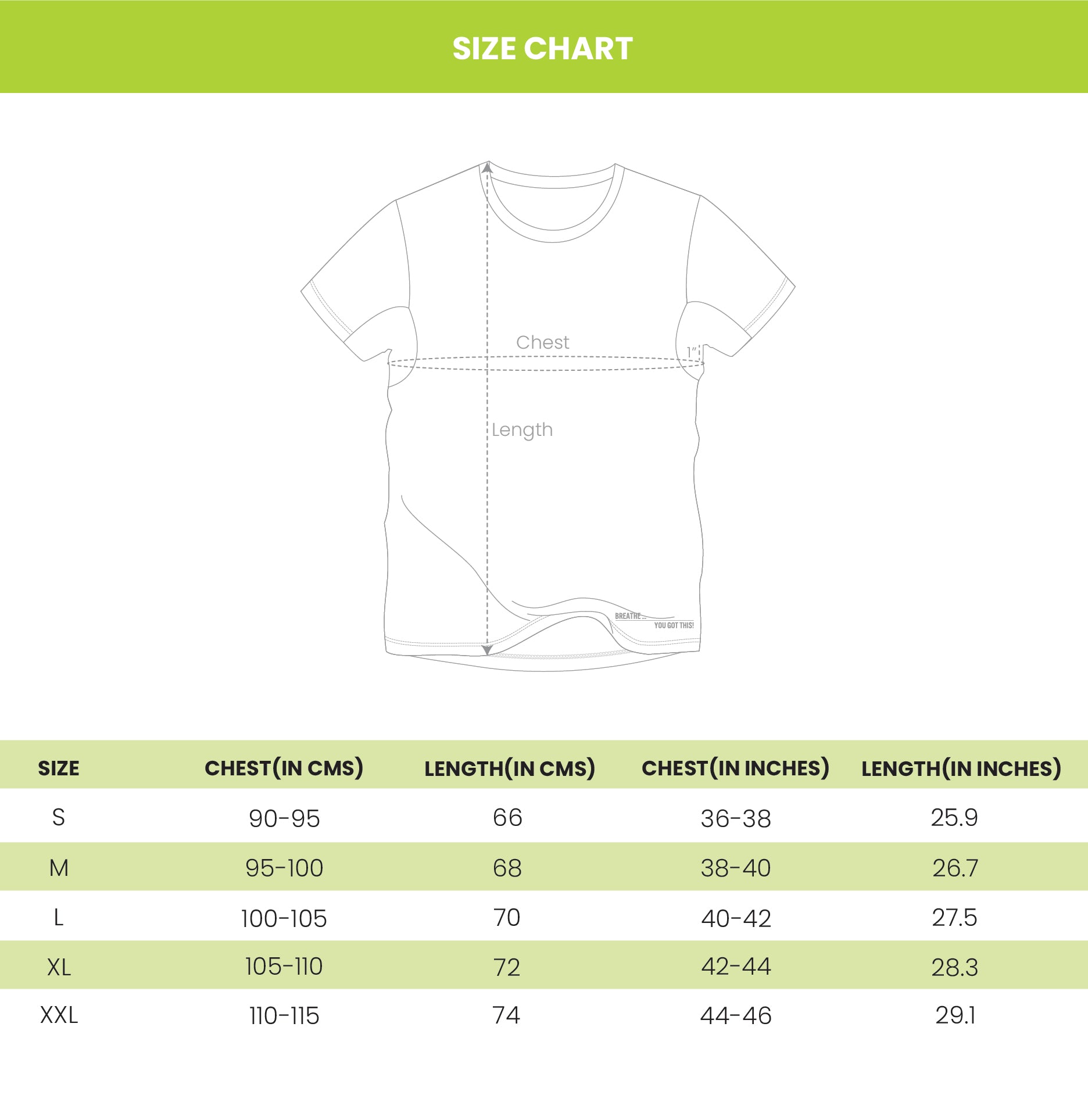 size chart image