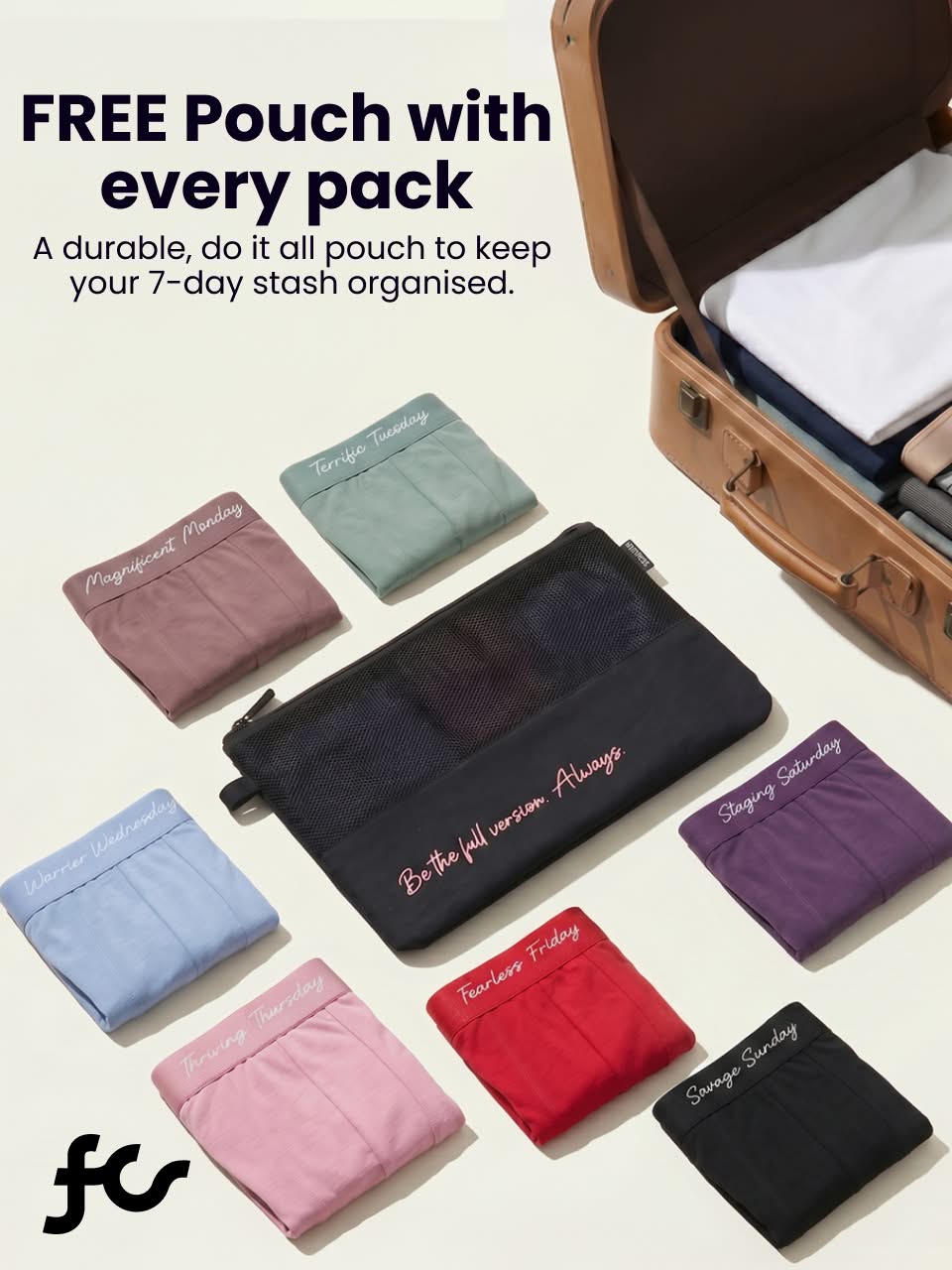 Everyday Expression | Women's Micro-Modal Boyshort | Pack of 7 | Free Pouch Worth ₹499