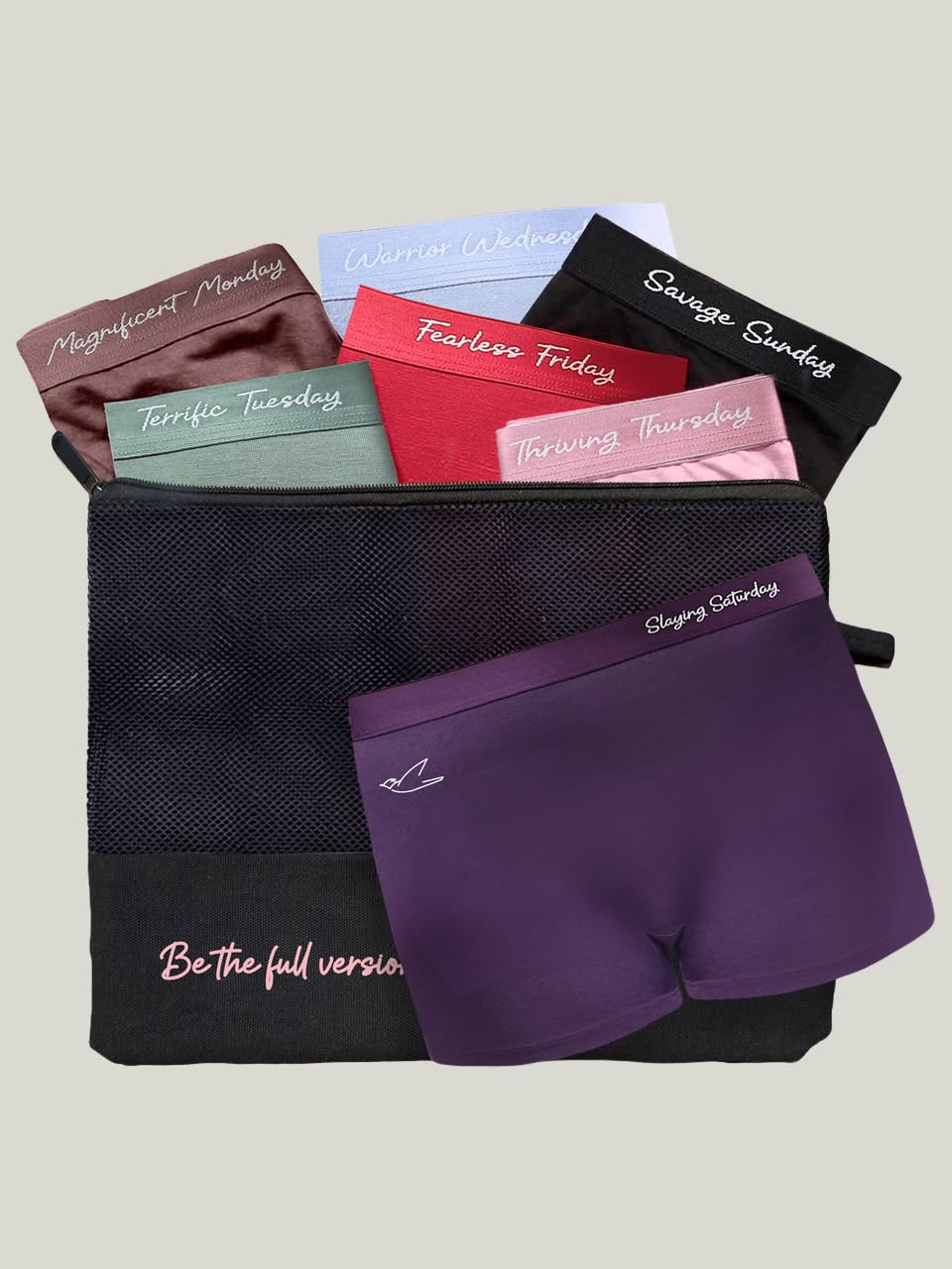 Everyday Expression | Women's Micro-Modal Boyshort | Pack of 7 | Free Pouch Worth ₹499