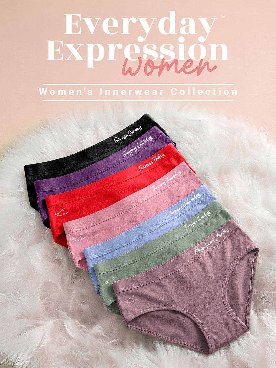 Everyday Expression | Women's Micro-Modal Hipster Panties | Pack of 7