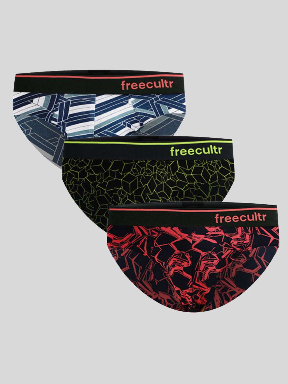 Men's Cotton Printed Briefs (Pack of 3)