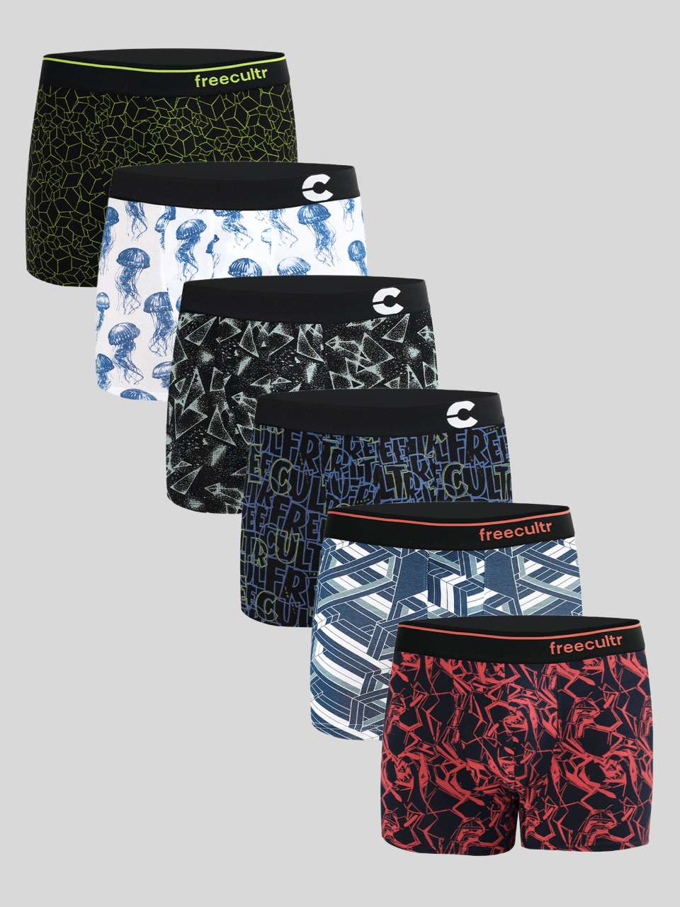 Men's Cotton Printed Trunk (Pack of 6)