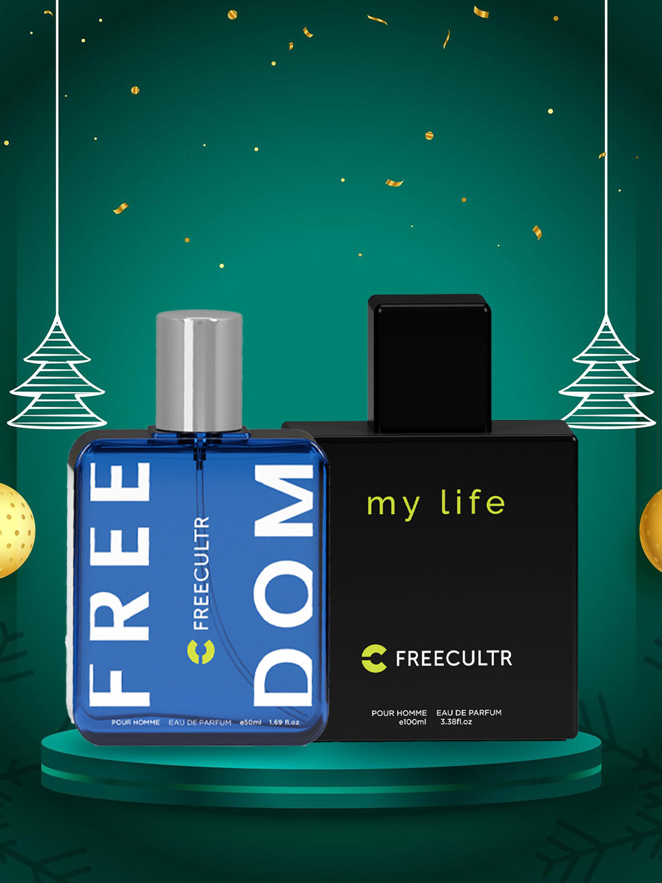 Luxury Perfume Gift Set For Men - Freedom-50 ML & My Life-100 ML