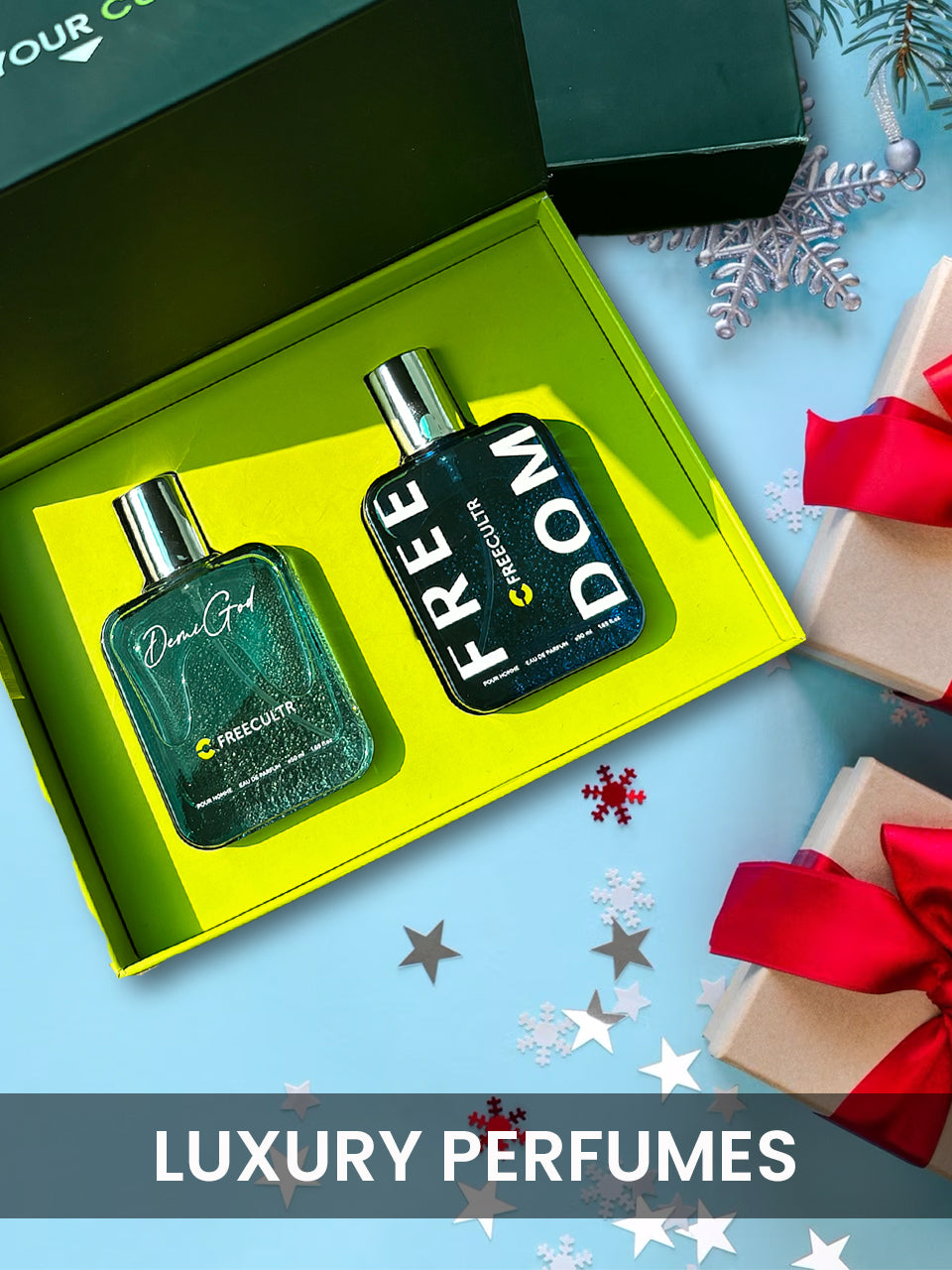 Luxury Perfume Gift Set For Men - Freedom & DemiGod - 50 ml