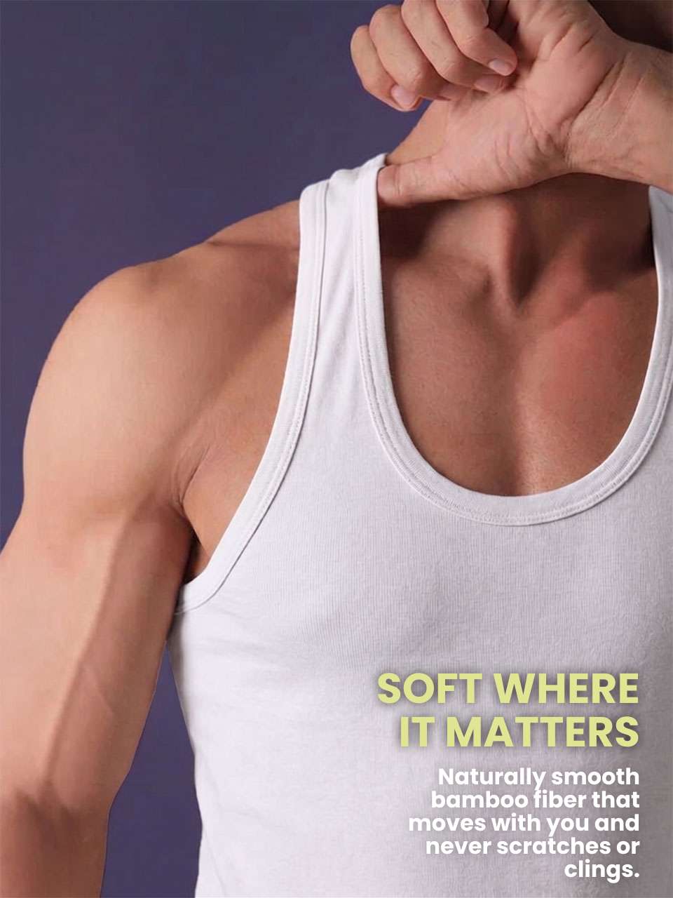 Twin Skin Organic Bamboo Vest - Comfort Fit (Pack Of 1)