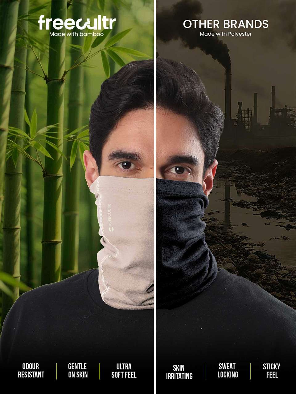 Unisex Organic Bandana Masks - Plain (Pack of 4)