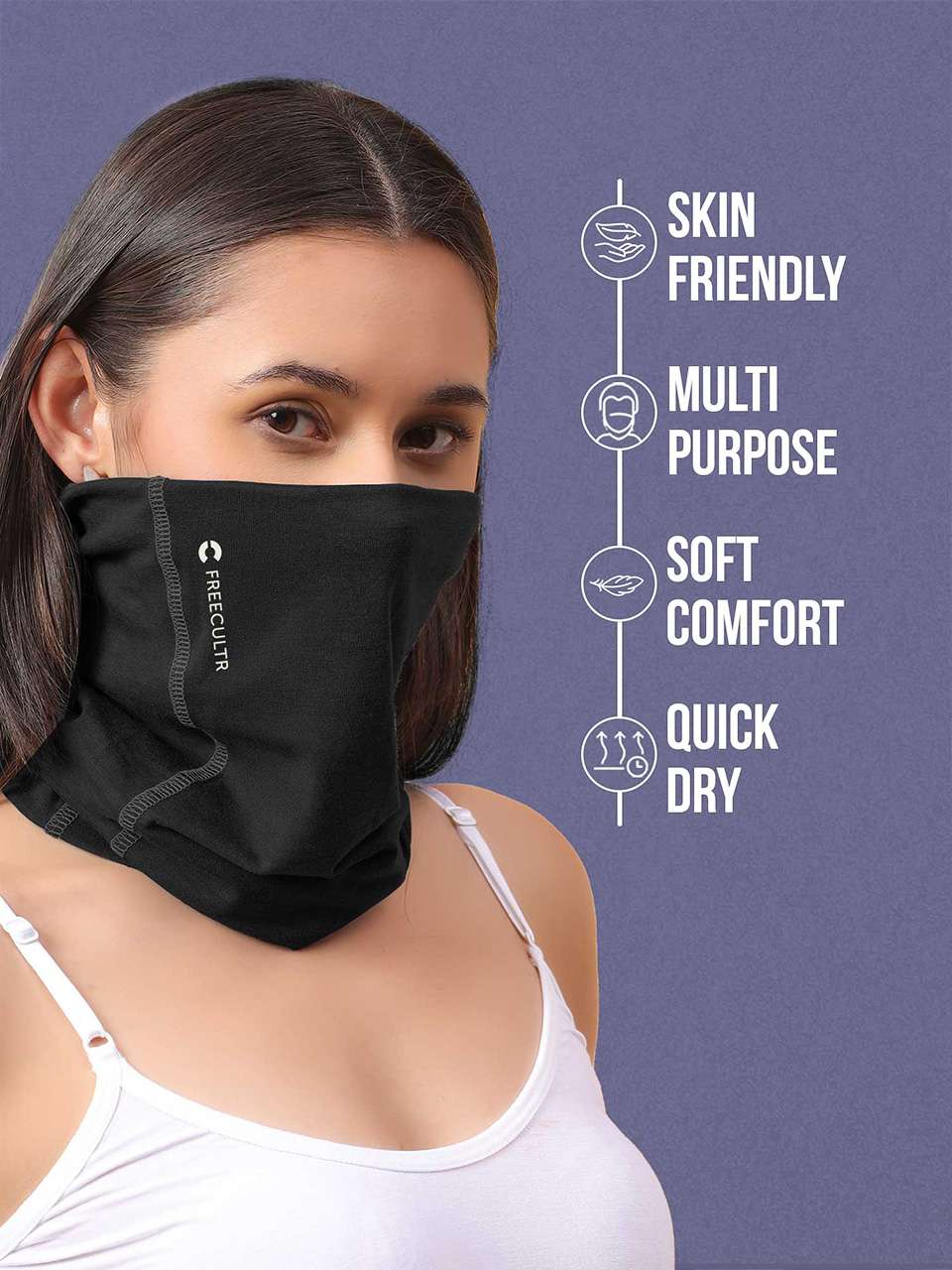 Unisex Organic Bandana Masks - Plain (Pack of 4)