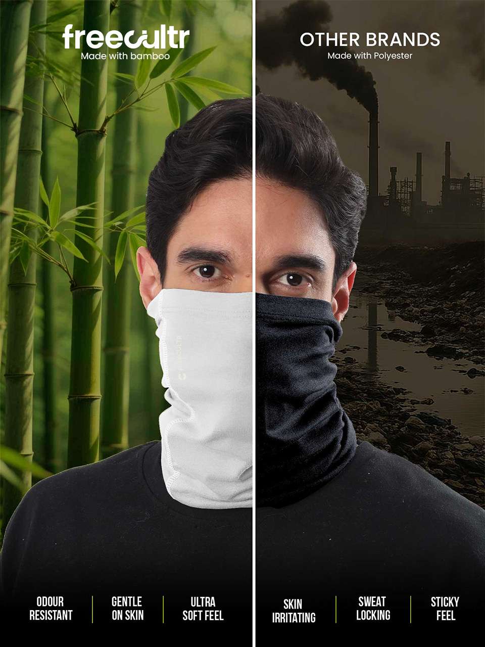Unisex Organic Bandana Masks - Plain (Pack of 4)