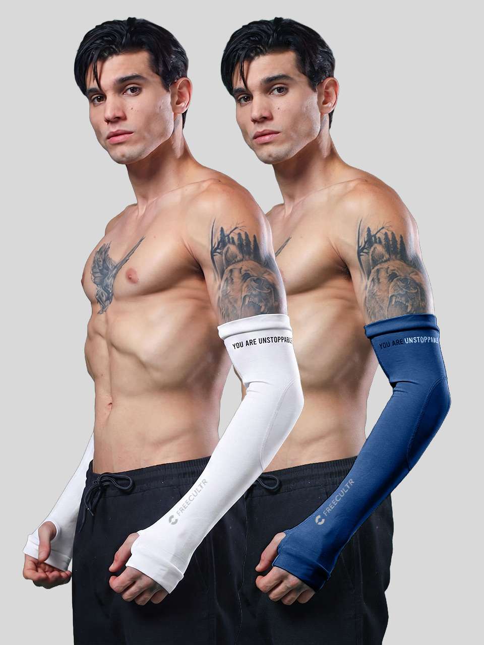 Unisex White Arm Sleeves (Pack of 2)