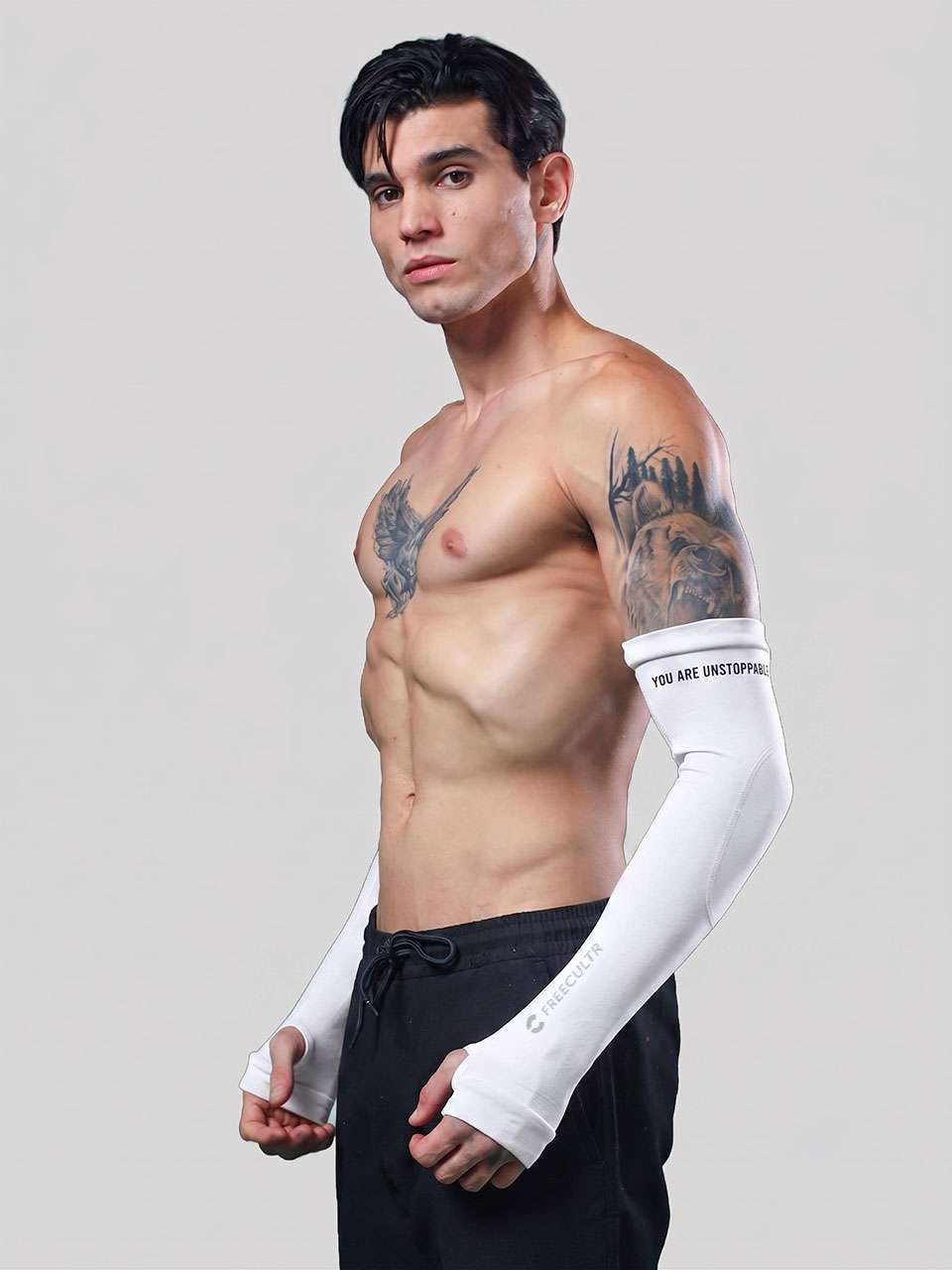 Unisex White Arm Sleeves (Pack of 2)