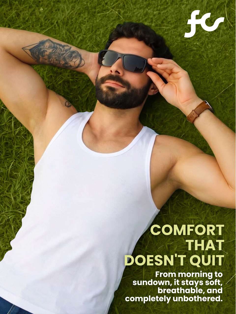 Regular Fit Organic Cotton Comfort Vest for Men-Pack of 3