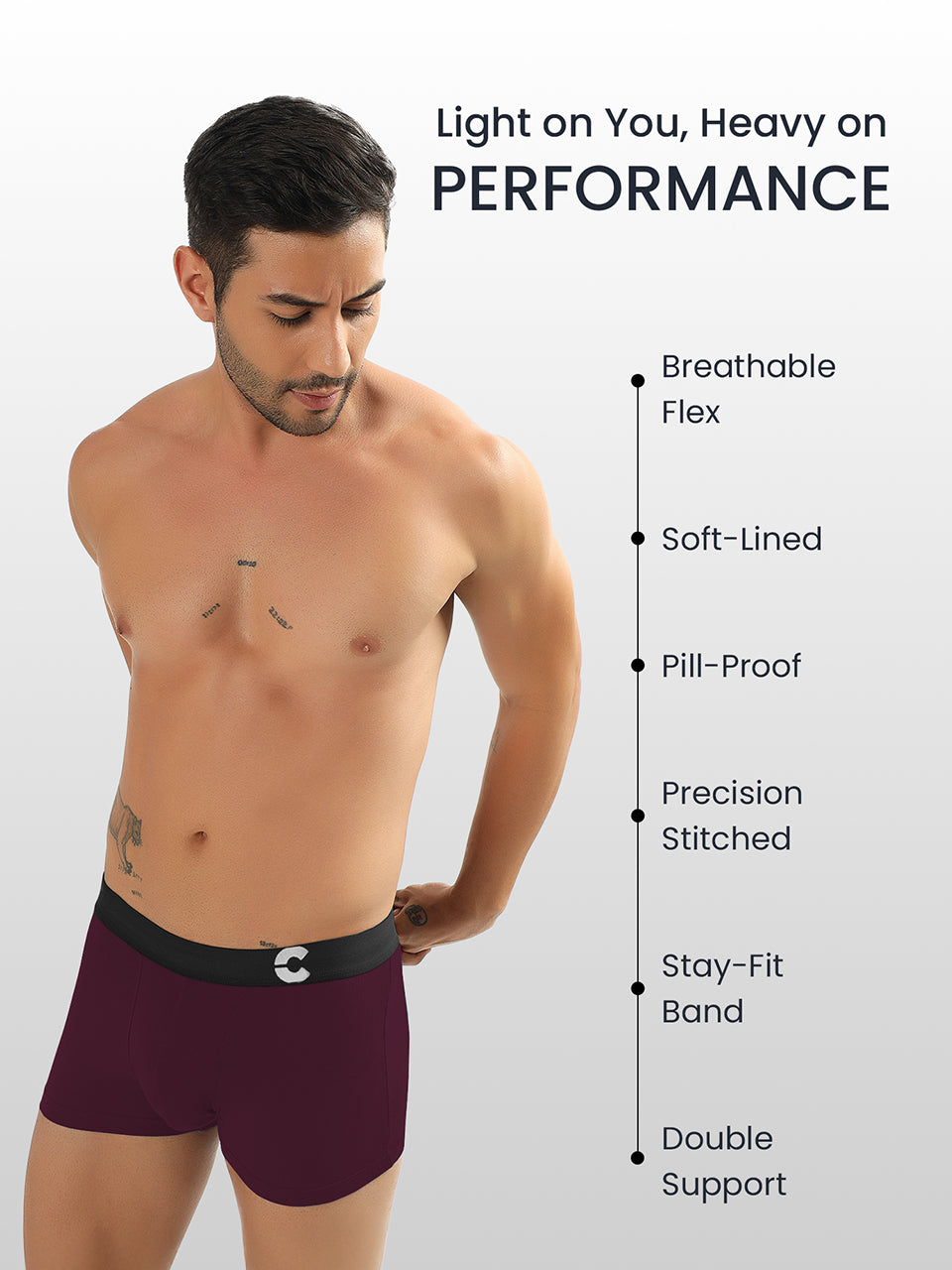 Men's Anti-Bacterial Micro Modal Trunk (Pack of 3)