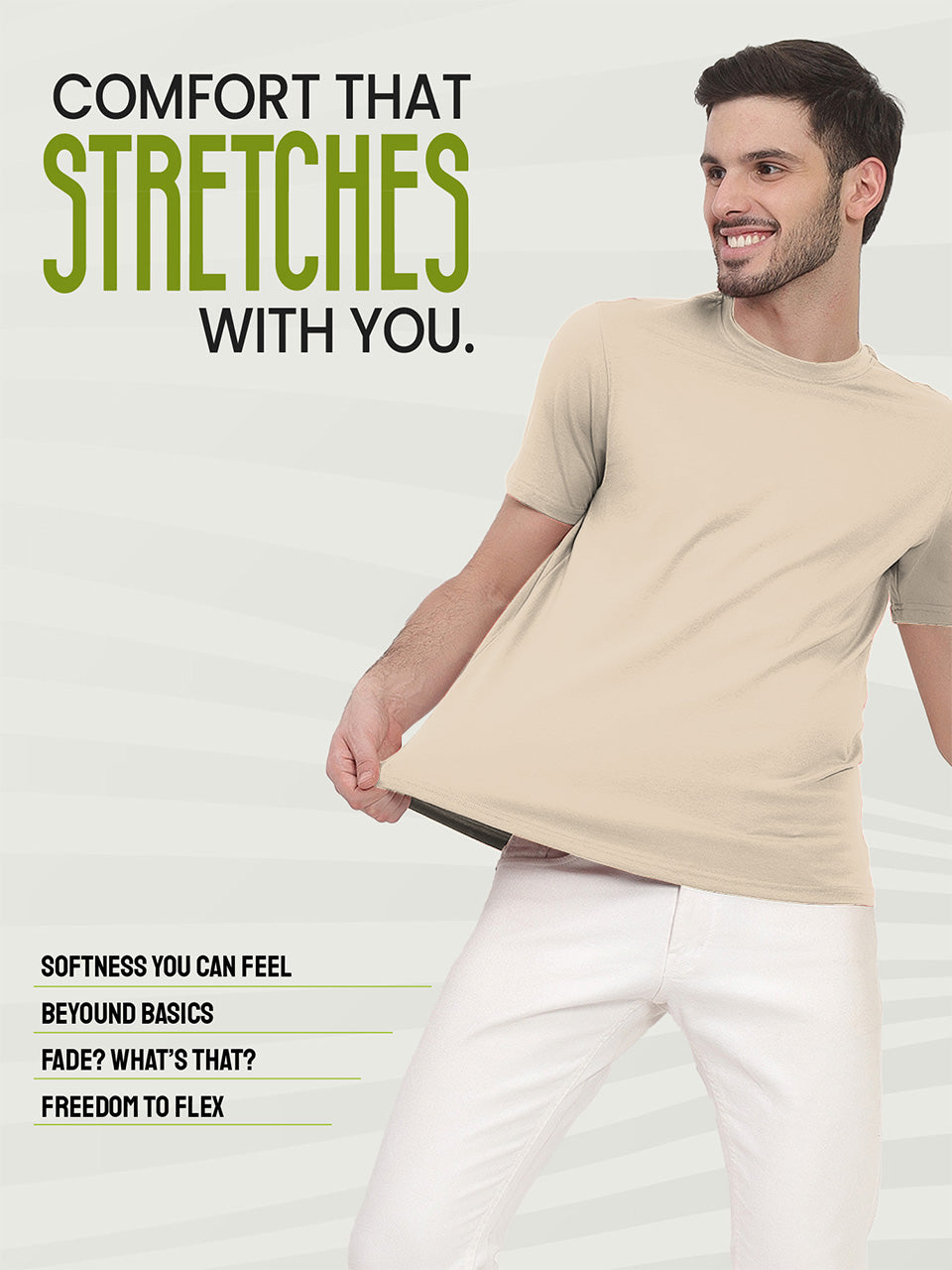 Organic Cotton solid T-shirt for men - Pack Of 2