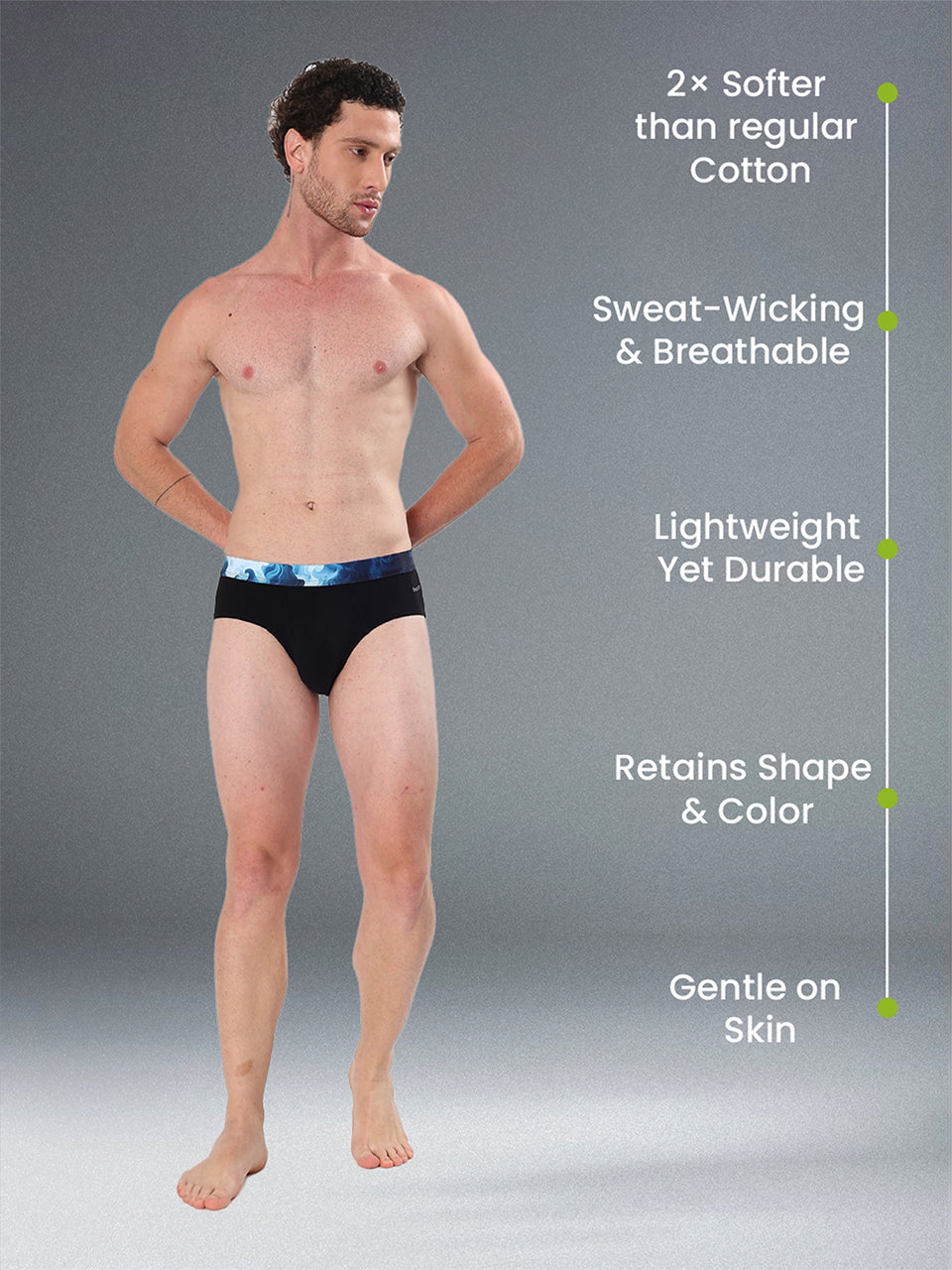 Men's Cotton Abstract Waistband Brief – Pack of 1