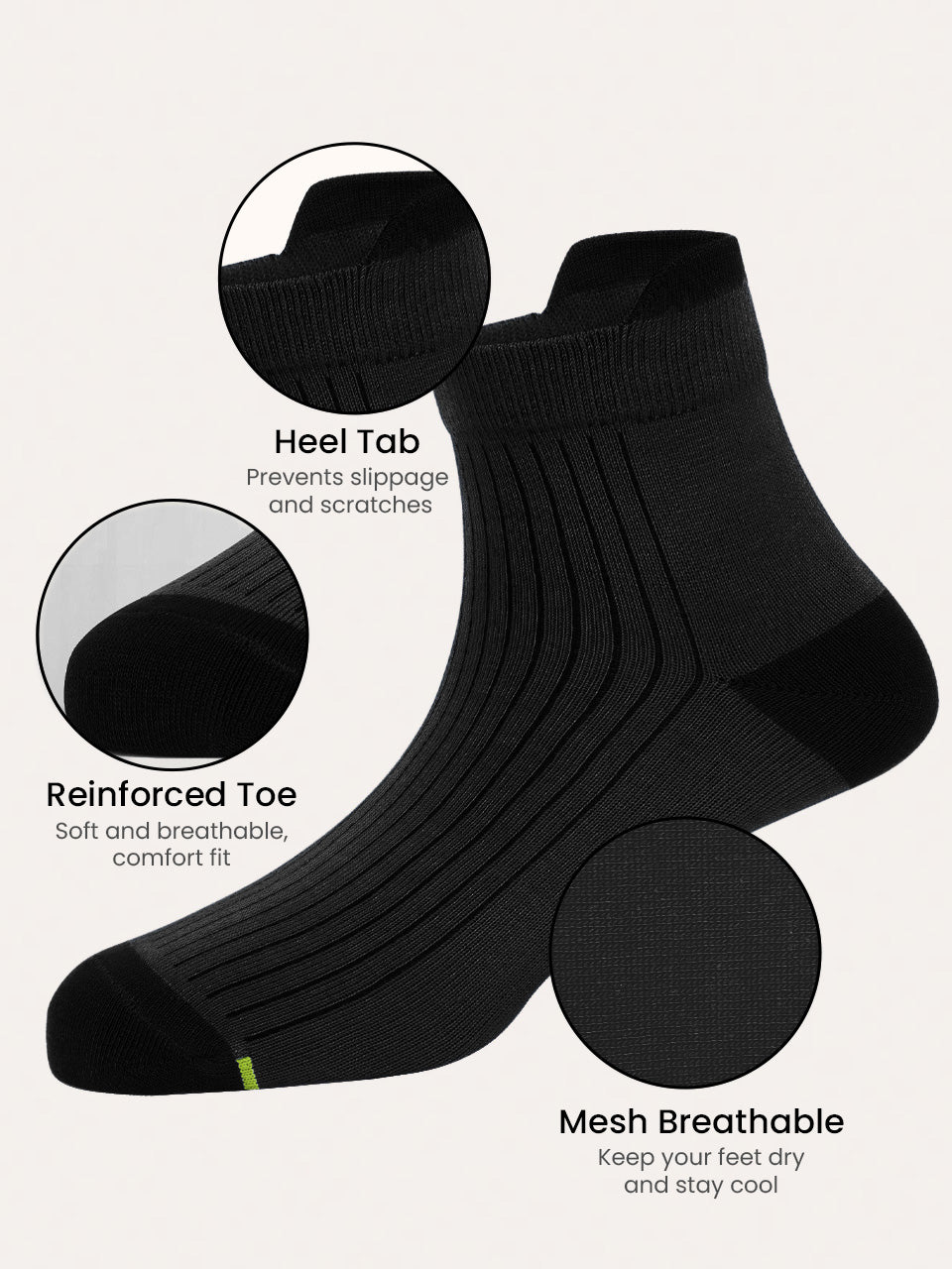 Bamboo Ankle Socks-Pack of 2