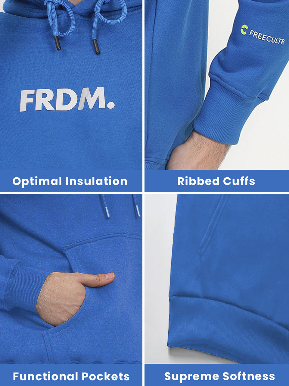 FRDM. Royal Blue Hoodie