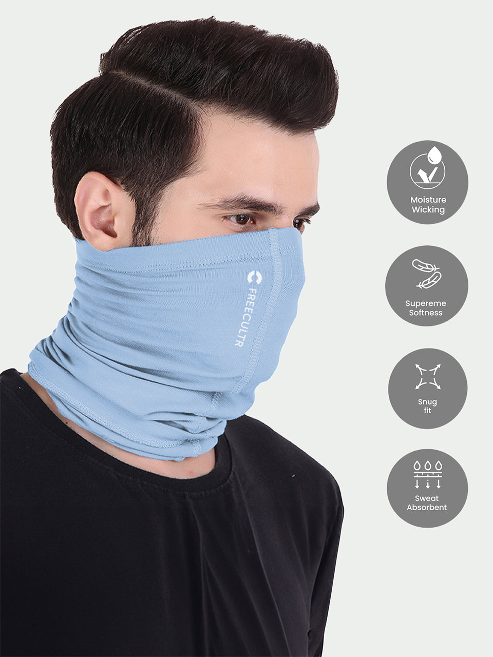 Unisex Organic Bandana Masks - Plain (Pack of 5)