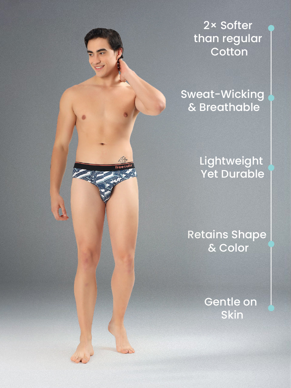 Men's Cotton Printed Briefs (Pack of 2)