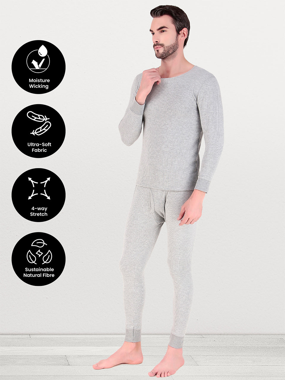 BlazeTech Thermal Set Full Sleeves | Light Grey