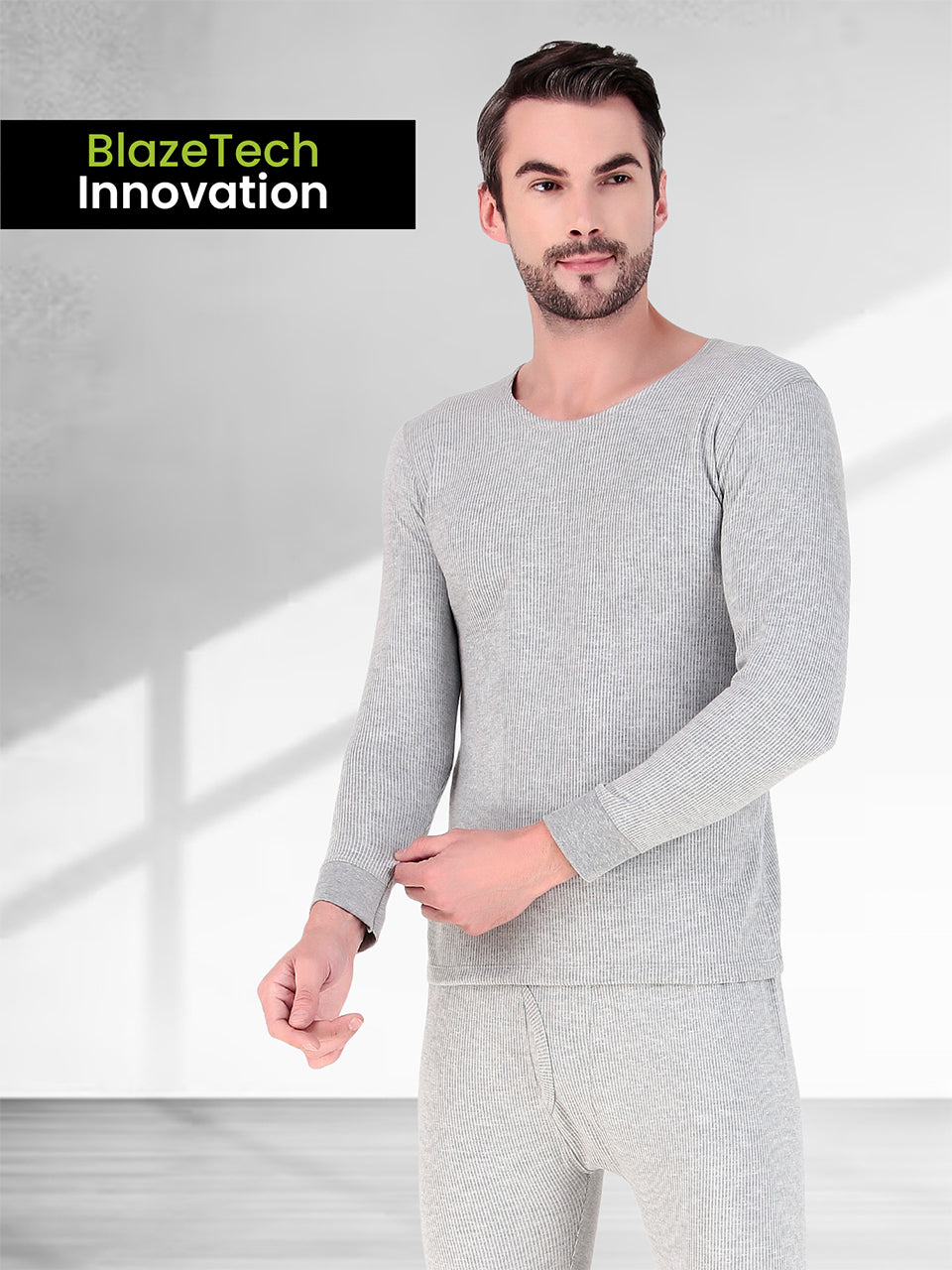 BlazeTech Thermal Set Full Sleeves | Light Grey