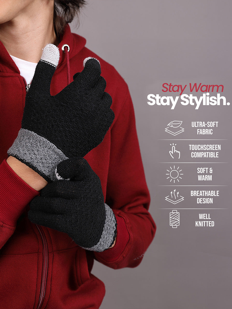 Unisex Touchscreen Winter Gloves