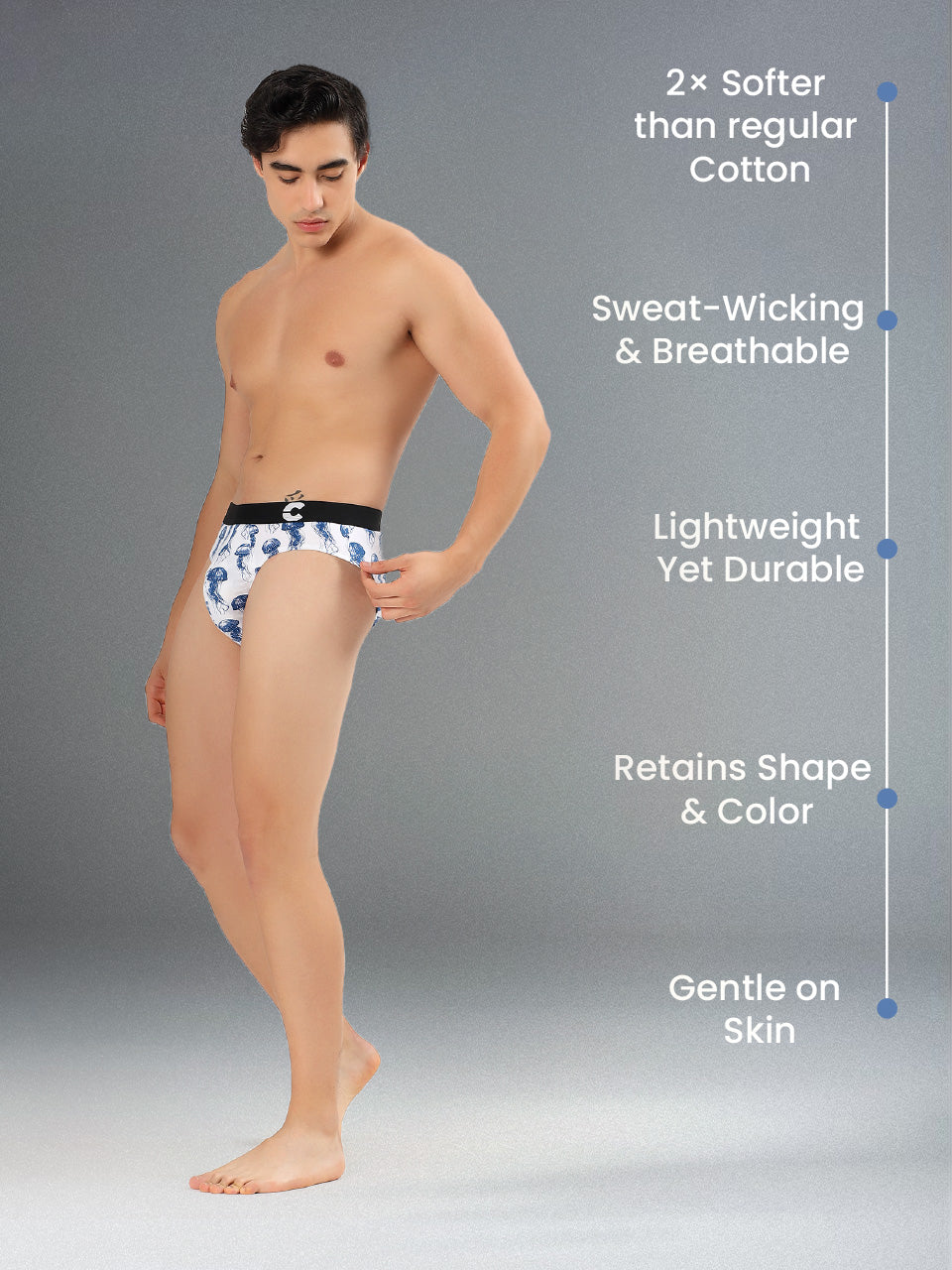 Men's Cotton Printed Briefs (Pack of 2)