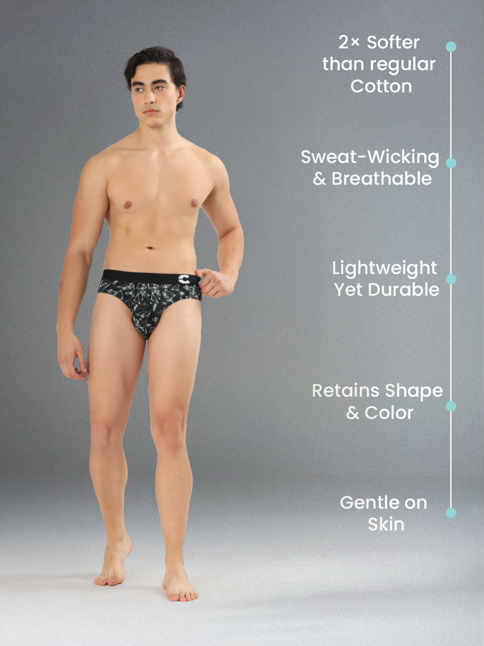 Men's Cotton Printed Briefs (Pack of 3)