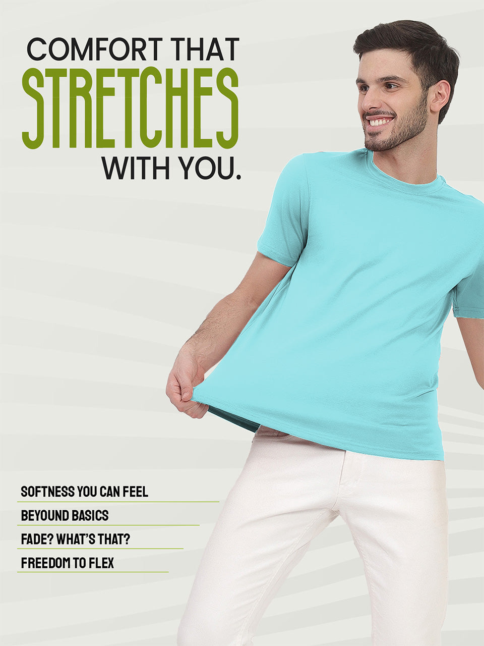 Organic Cotton solid T-shirt for men - Pack Of 2