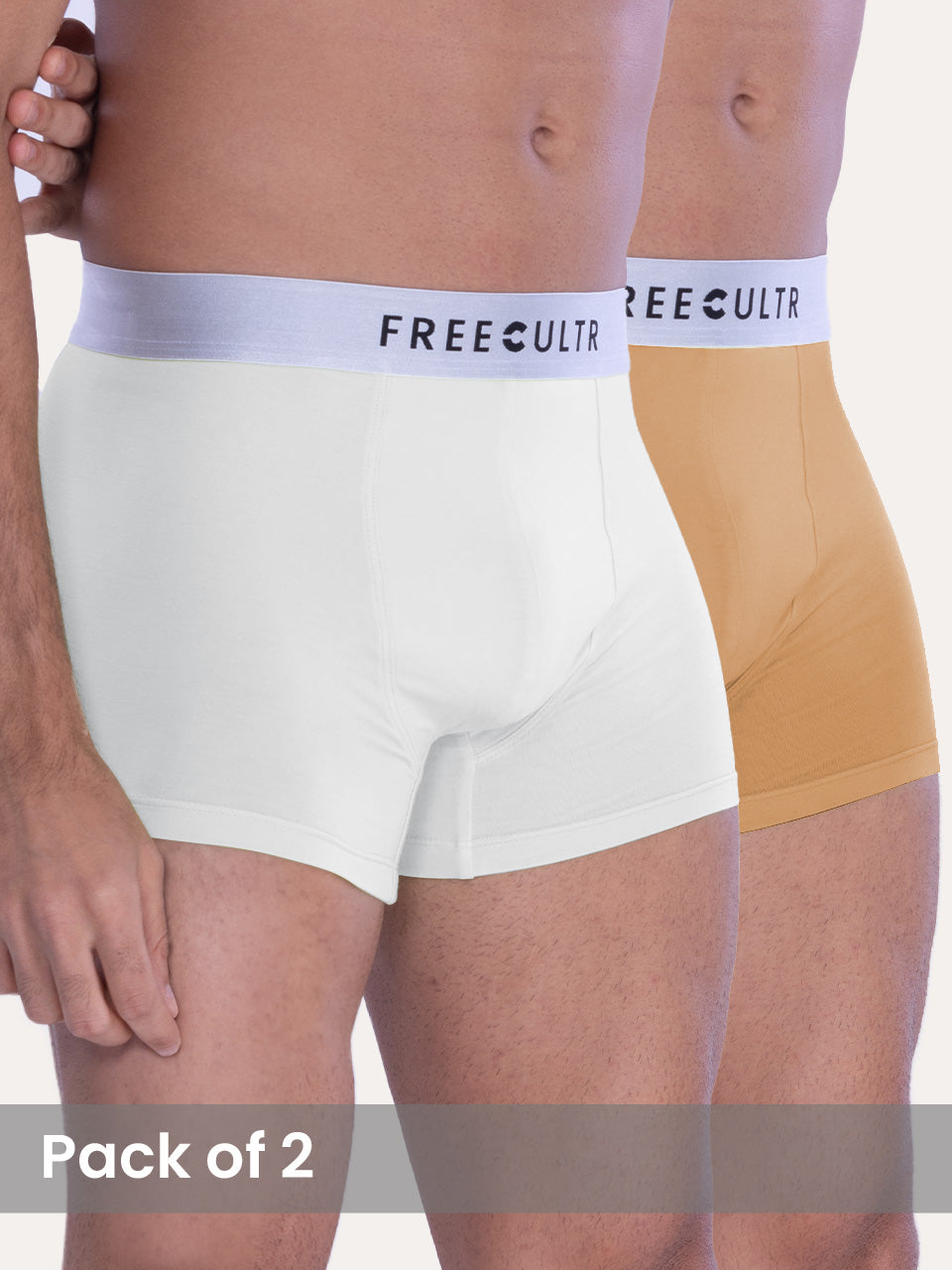 Men's Anti-Bacterial Micro Modal Trunks with Silverfox Waistband (Pack of 2)