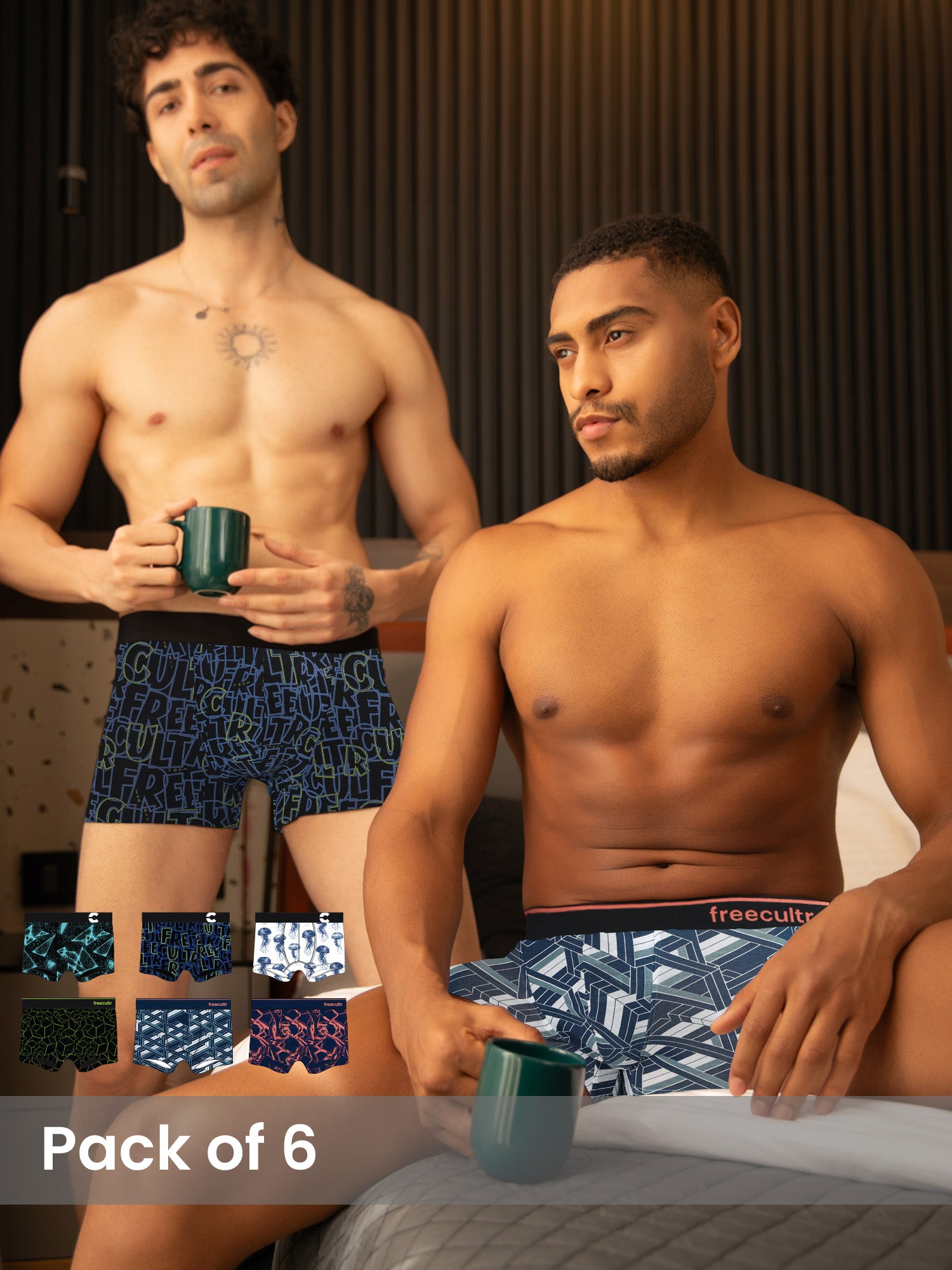 Men's Cotton Printed Trunk (Pack of 6)