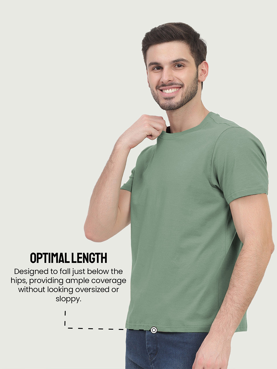 Organic Cotton solid T-shirt for men - Pack Of 2