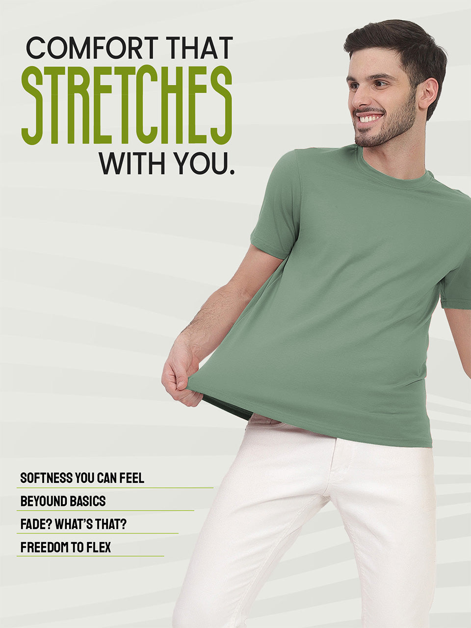 Organic Cotton solid T-shirt for men - Pack Of 2