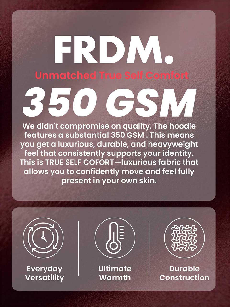 FRDM. Rouge Red Hoodie