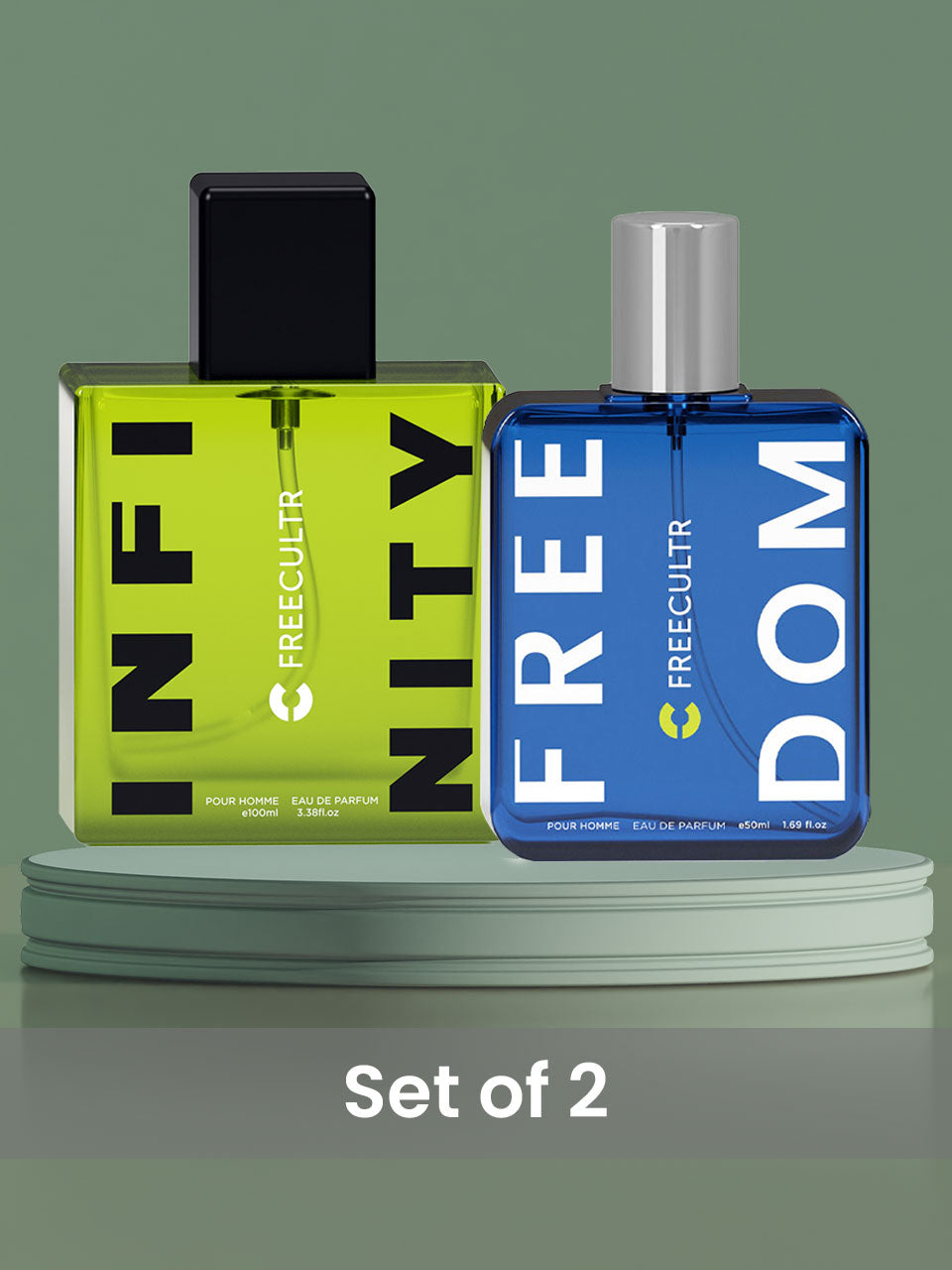 EDP Perfume for Men - Freedom -50 ML & Infinity-100 ML Pack Of 2