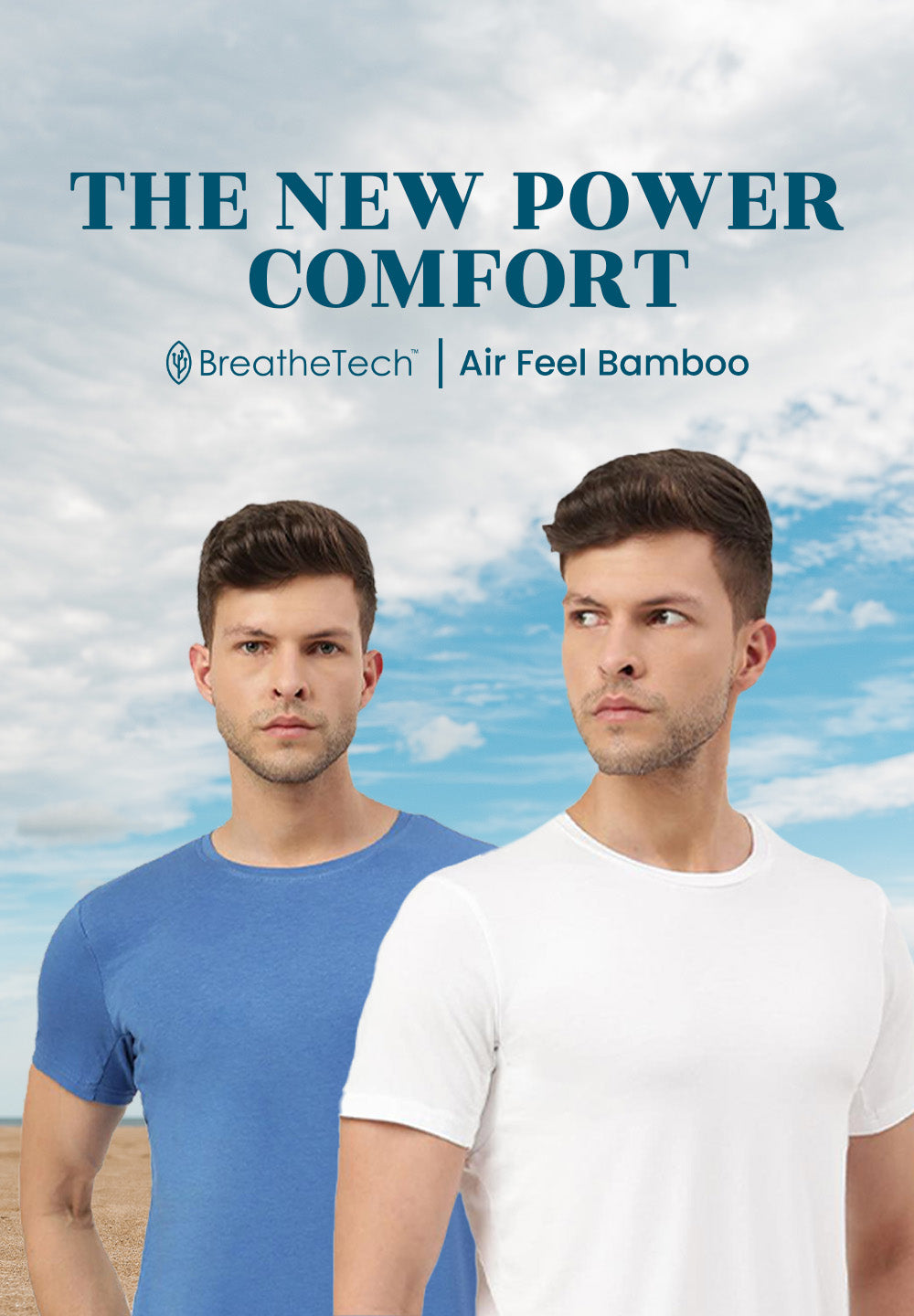 Freecultr Twin Skin undershirt - BreatheTech Air Feel Bamboo, the new power comfort for men
