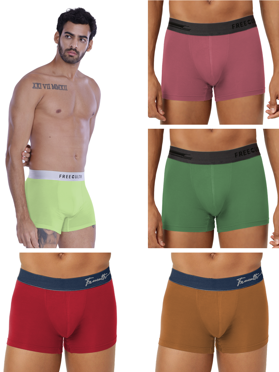 Poppy Colour Edition: Pack of 5 Trunks (Zesty Lime)