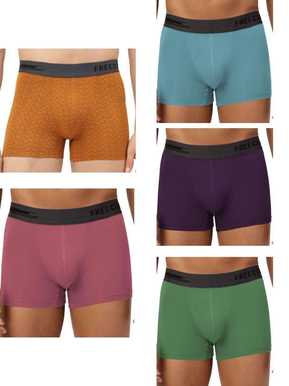 Men's Anti-Bacterial Micro Modal Plain And Printed Trunk (Pack of 5)