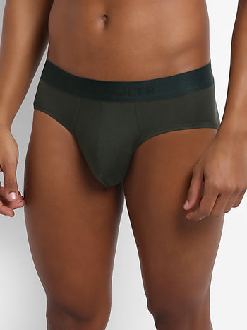 Men's Micro Modal & Elastane Brief in Solid Waistband (Pack of 1) - freecultr.com