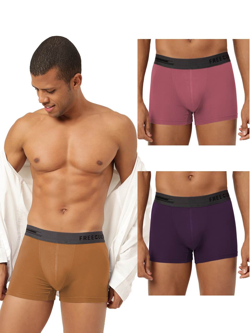 Men's Anti-Bacterial Micro Modal Trunk (Pack of 3)