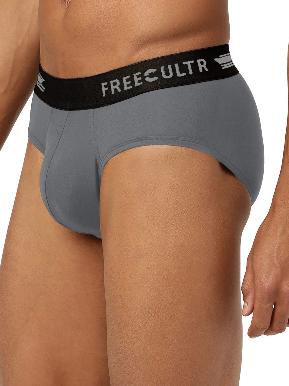 Ash Grey Men's Anti-Bacterial Micro Modal Brief (Pack of 1)