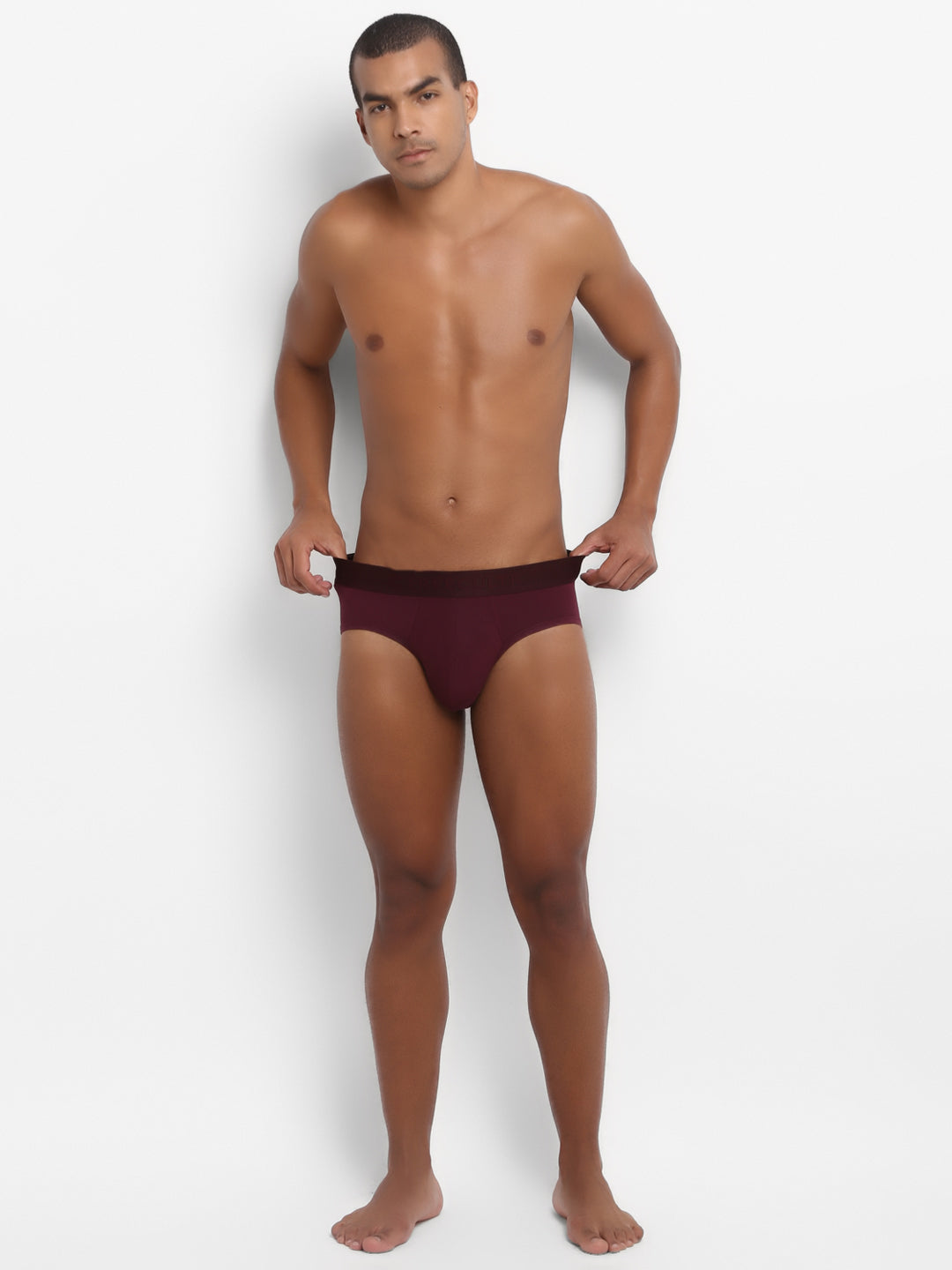 Men's Micro Modal & Elastane Brief in Solid Waistband (Pack of 3) - freecultr.com